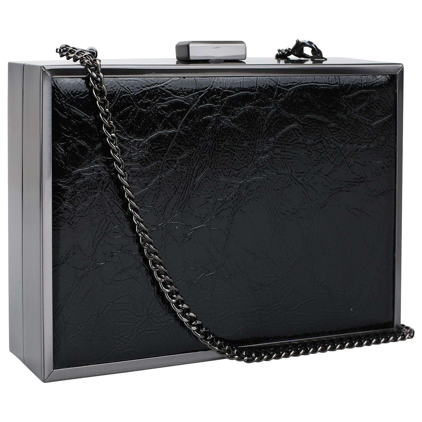 Черная женская сумочка на плечевой цепочке Love Moschino Sparkling