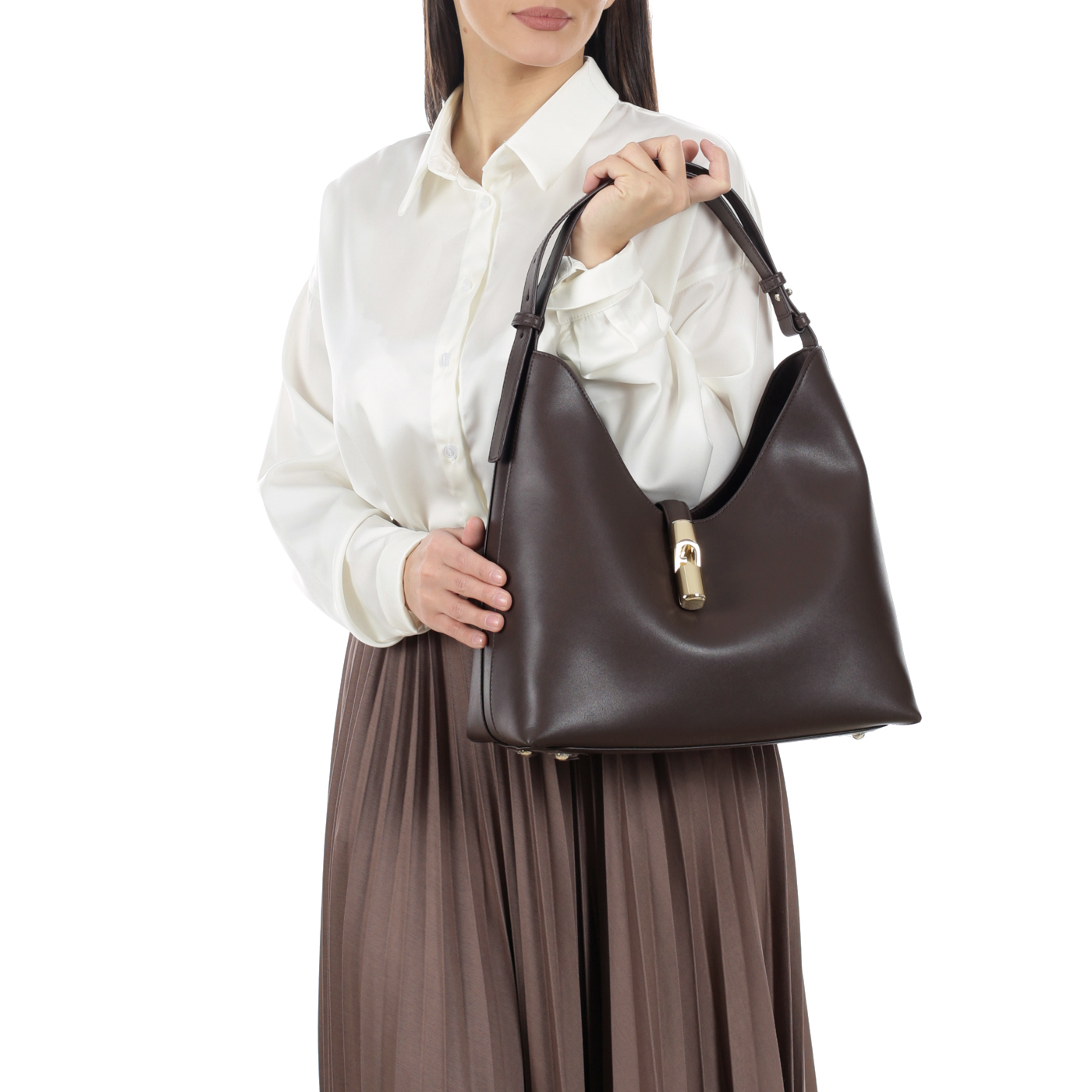 Кожаная сумка Furla Goccia