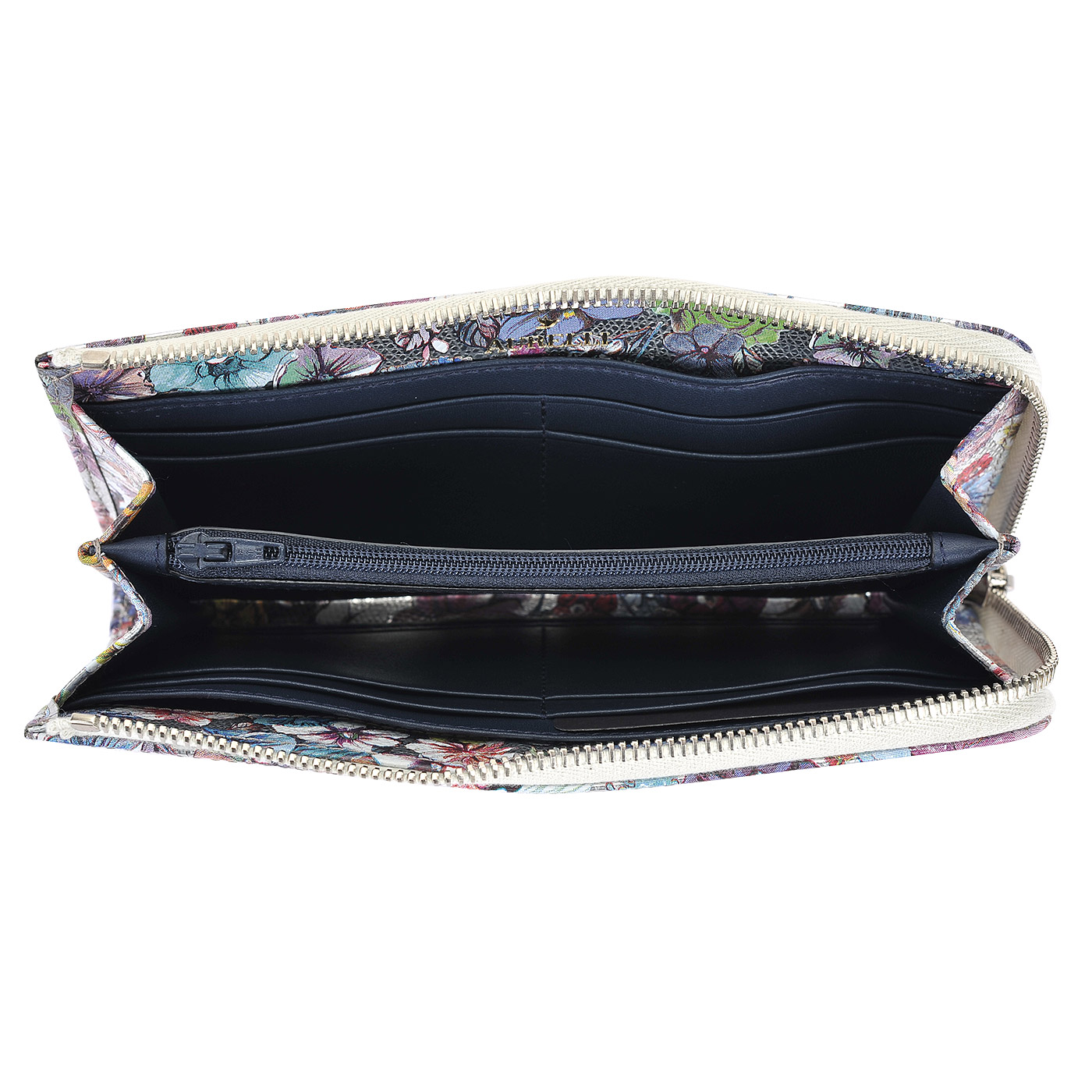 Женское кожаное портмоне с цветочным принтом Aurelli Luna fiore