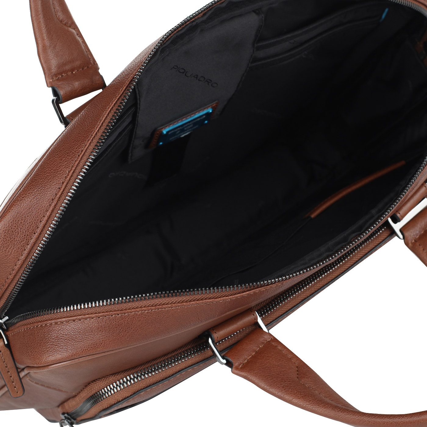 Вместительная мужская сумка из натуральной кожи Piquadro Black square