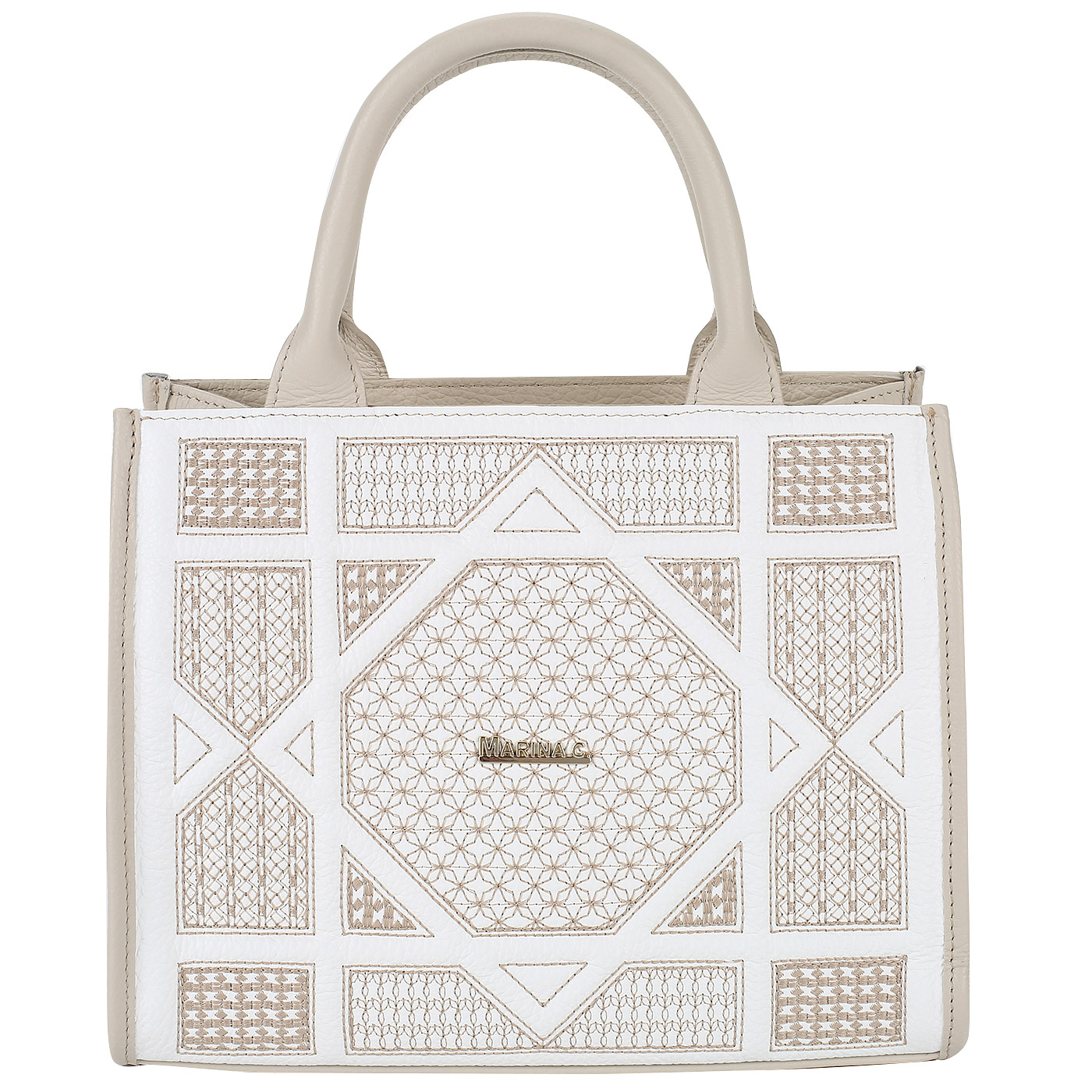 Marina Creazioni Кожаная сумка с двумя отделами