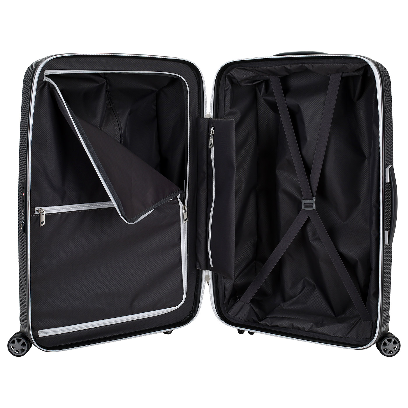 Чемодан средний M из поликарбоната с кодовым замком Samsonite MixMesh