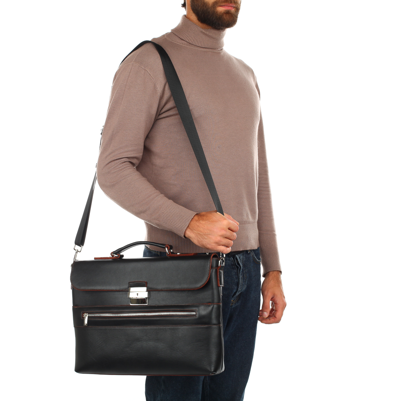 Портфель из кожи Stevens 