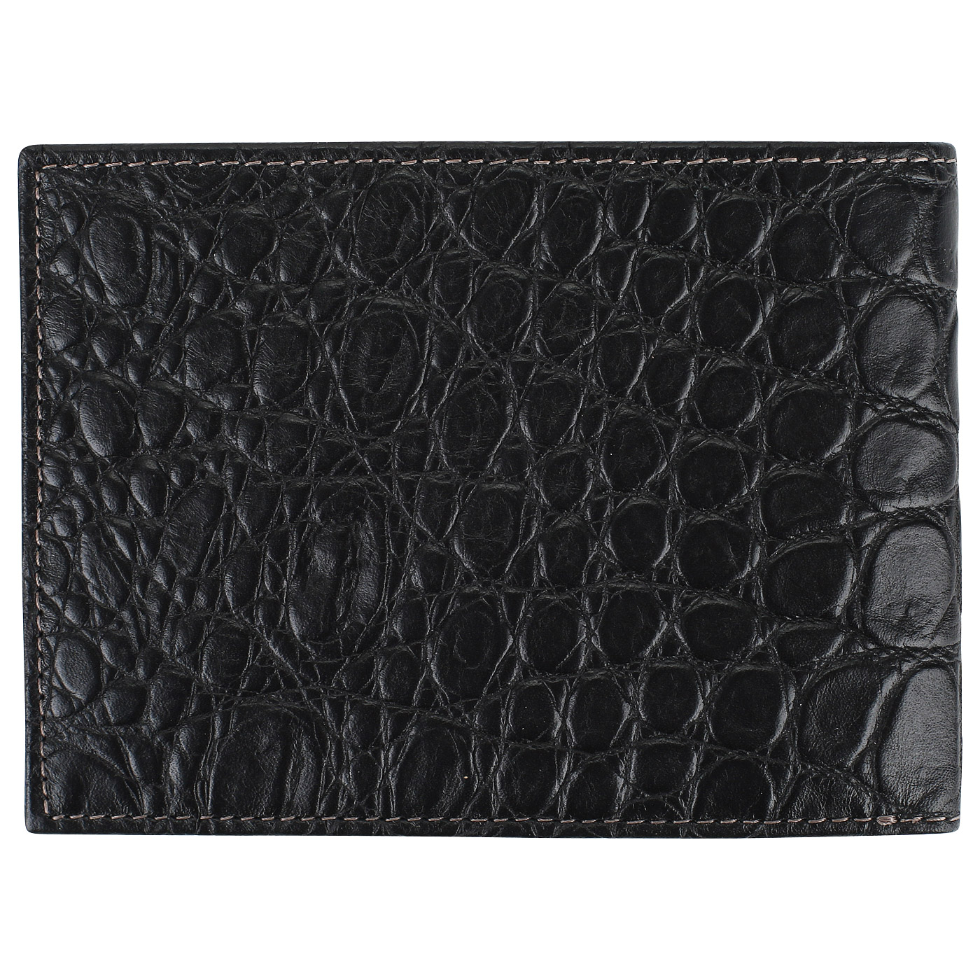Черное портмоне с отделкой под кожу крокодила Mayrhoff Baden