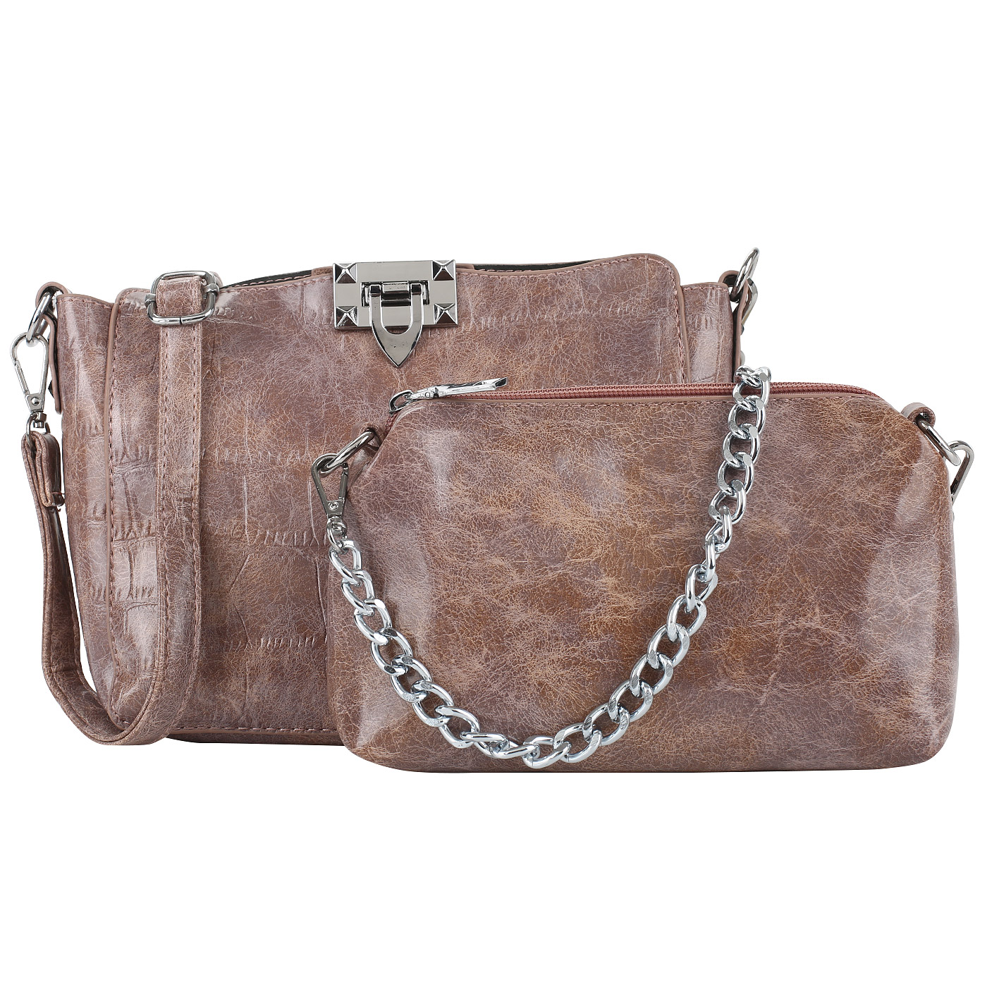 Сумка с отделкой под крокодила Dispacci 