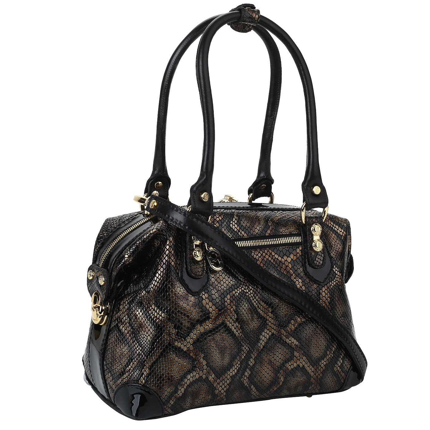 Кожаная сумка на двойной молнии Marino Orlandi 