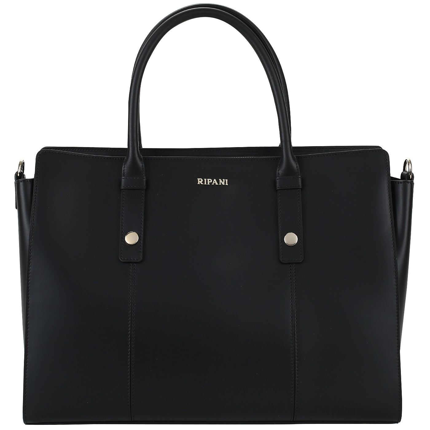 Ripani Деловая сумка из черной кожи