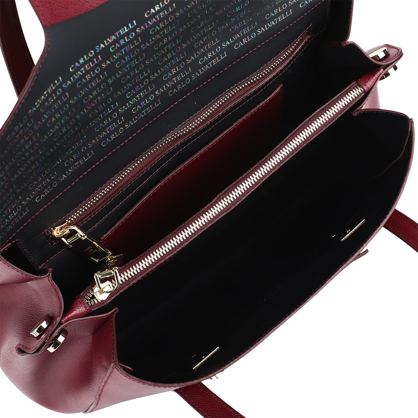 Сумка из тисненой натуральной кожи Carlo Salvatelli Lord