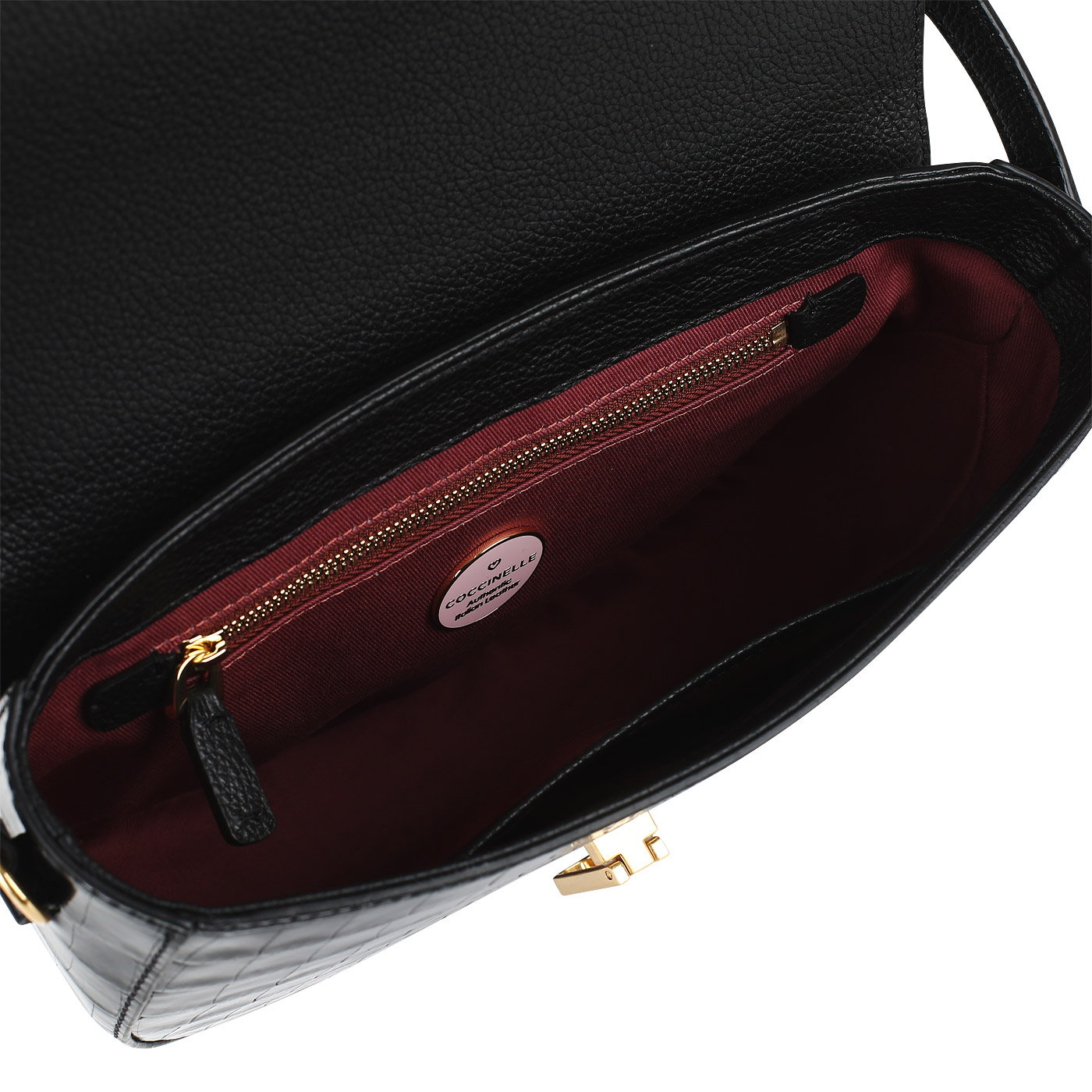 Сумка с отделкой под крокодила Coccinelle Beat Croco