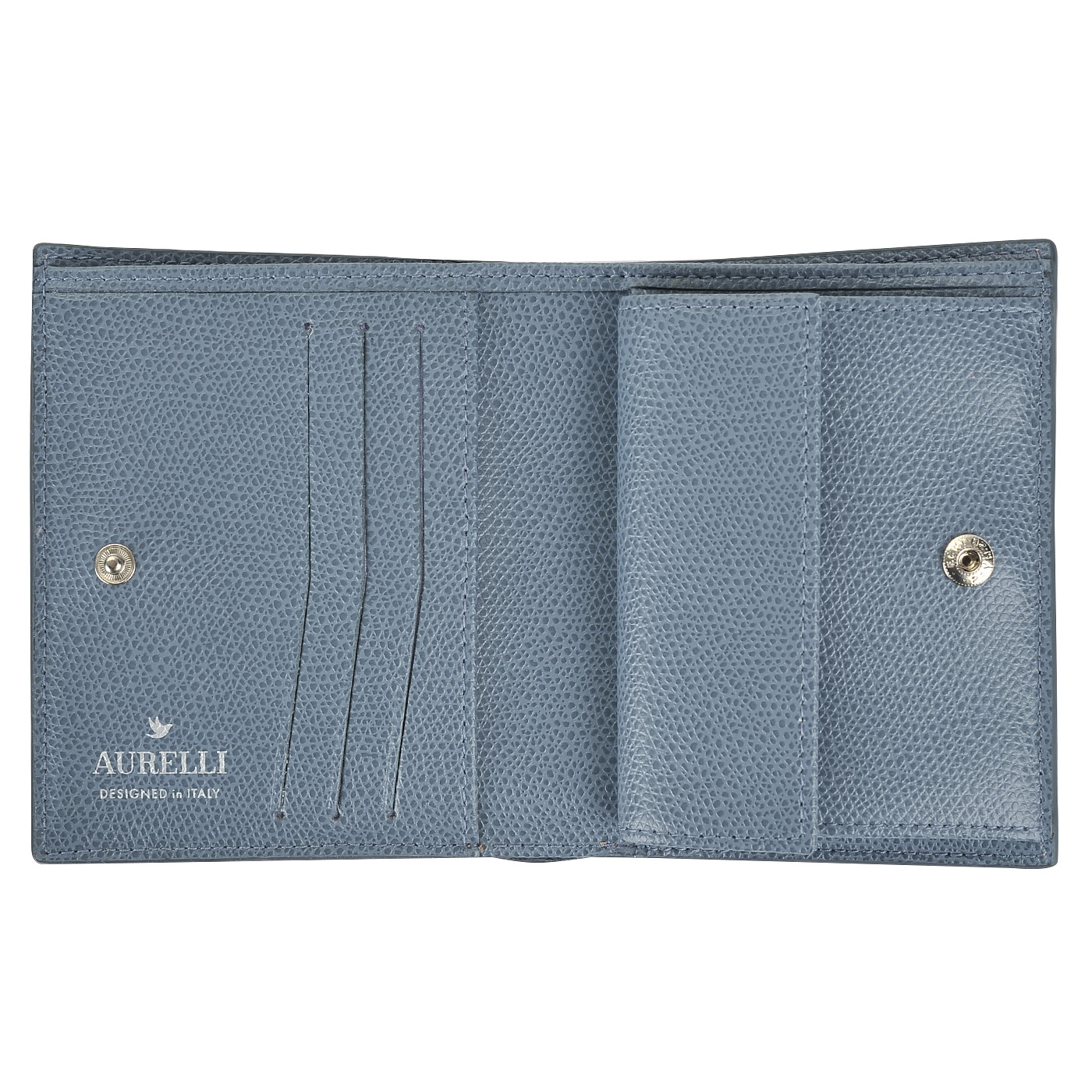 Компактное женское портмоне из натуральной кожи Aurelli Alma fiore