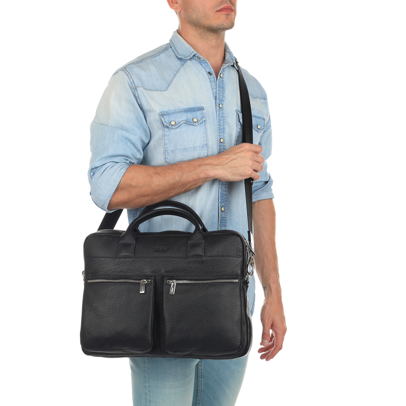 Деловая сумка из натуральной кожи Stevens 