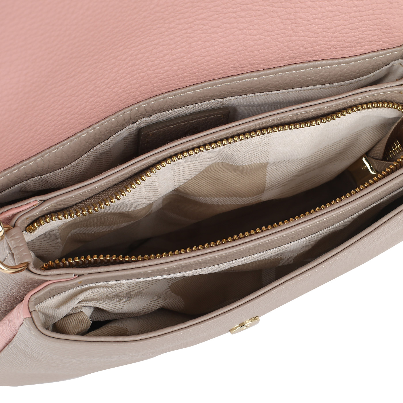 Сумка из серо-коричневой кожи Bruno Rossi 