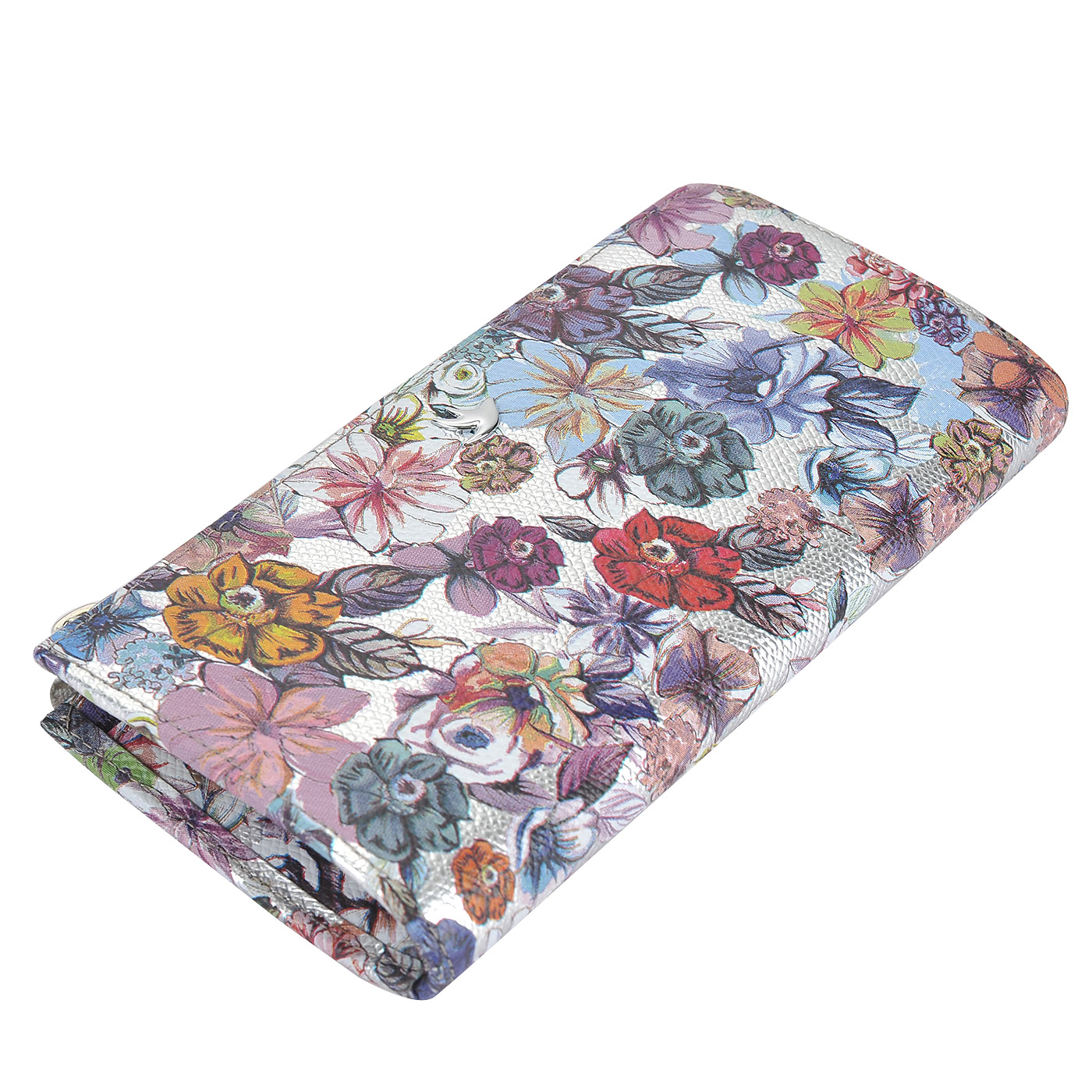 Женское кожаное портмоне с цветочным принтом Aurelli Luna fiore