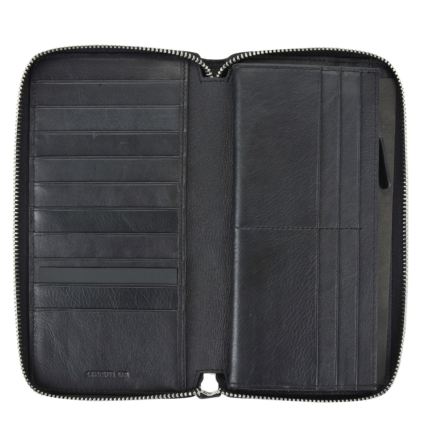 Мужское портмоне из гладкой черной кожи на молнии Cerruti 1881 Cerrutis