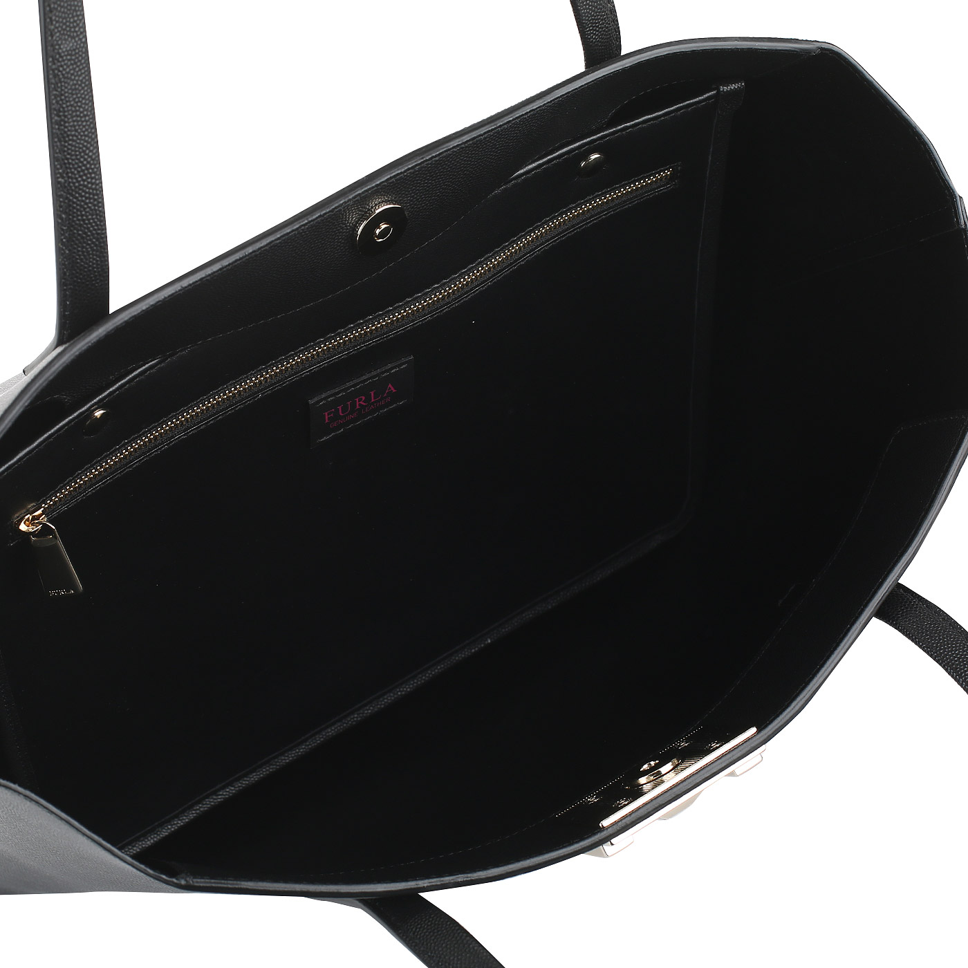 Тисненая сумка на магнитной кнопке Furla Mimi