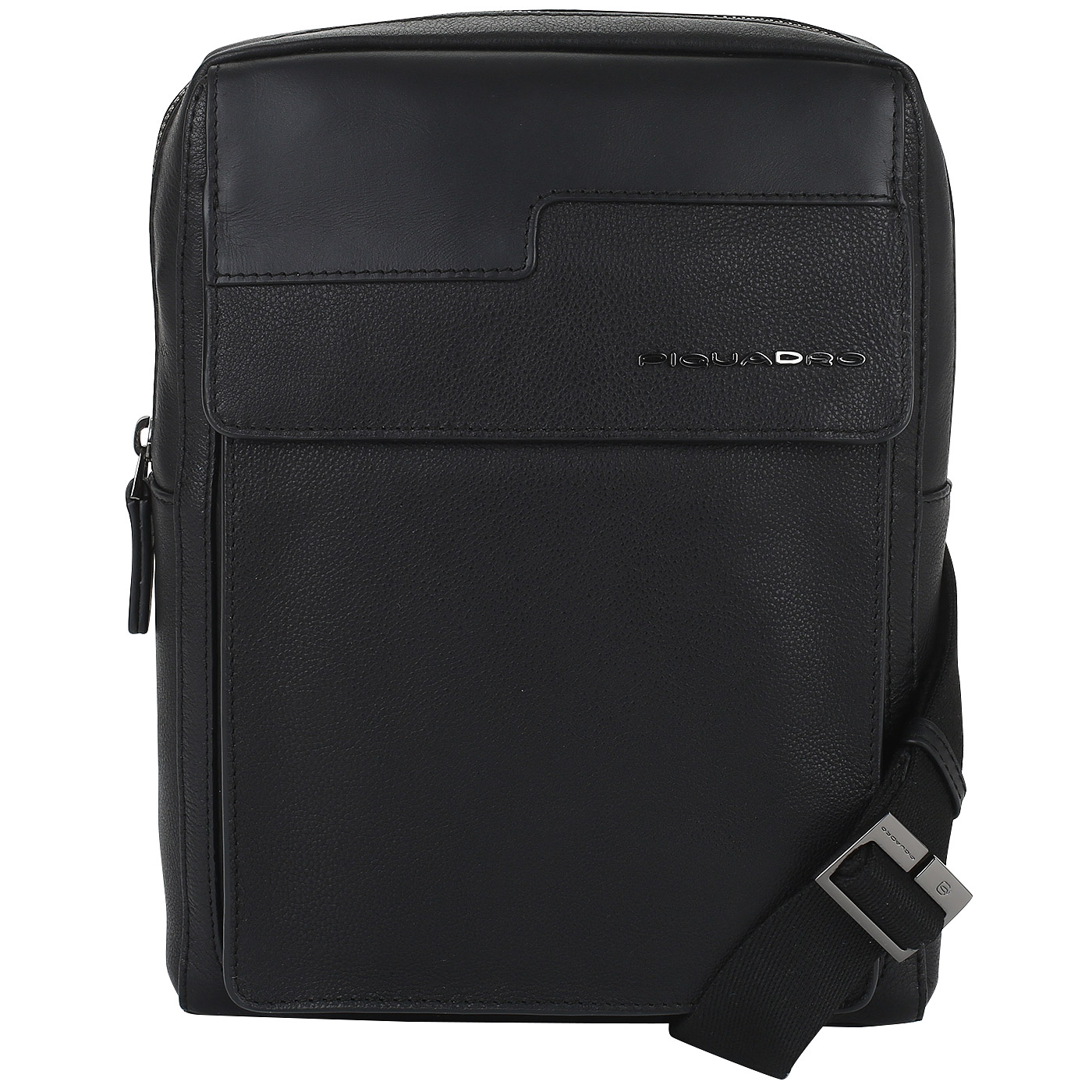 Piquadro Сумка-планшет из черной кожи