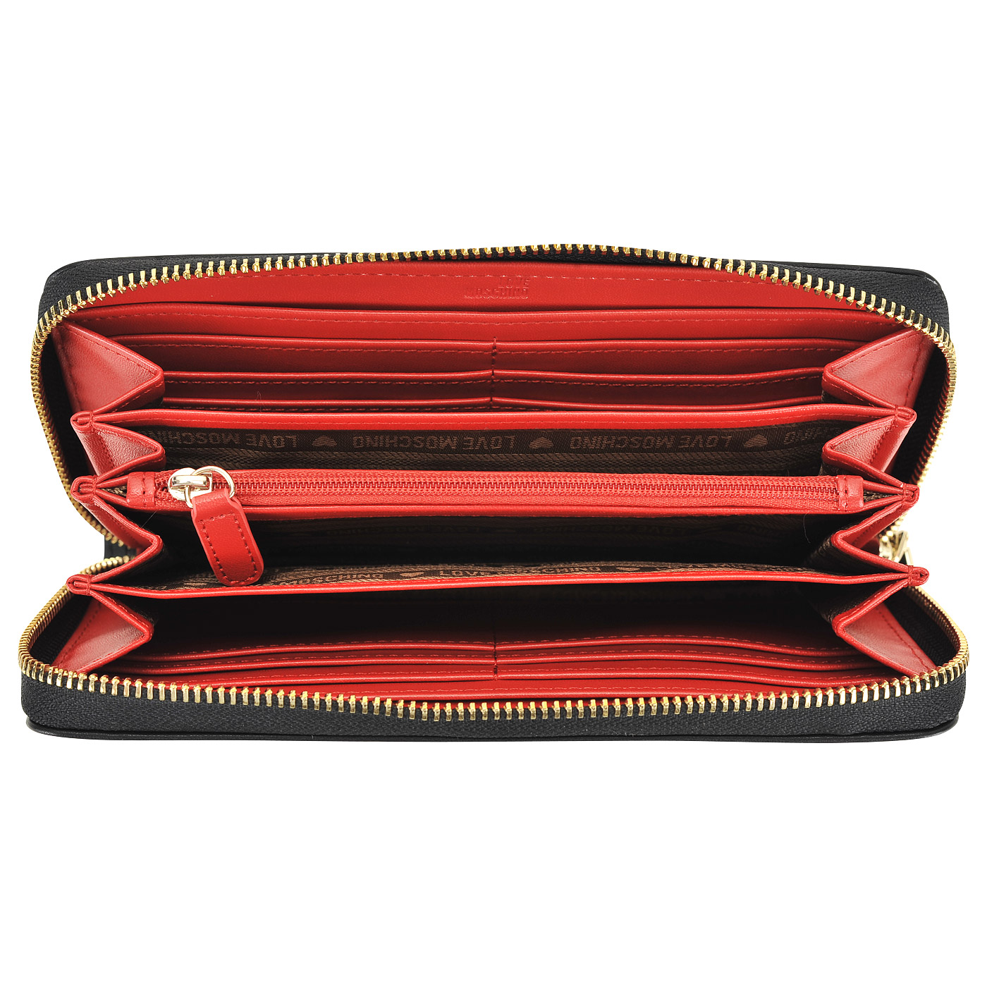 Женское портмоне с цветной вышивкой Love Moschino LM bag