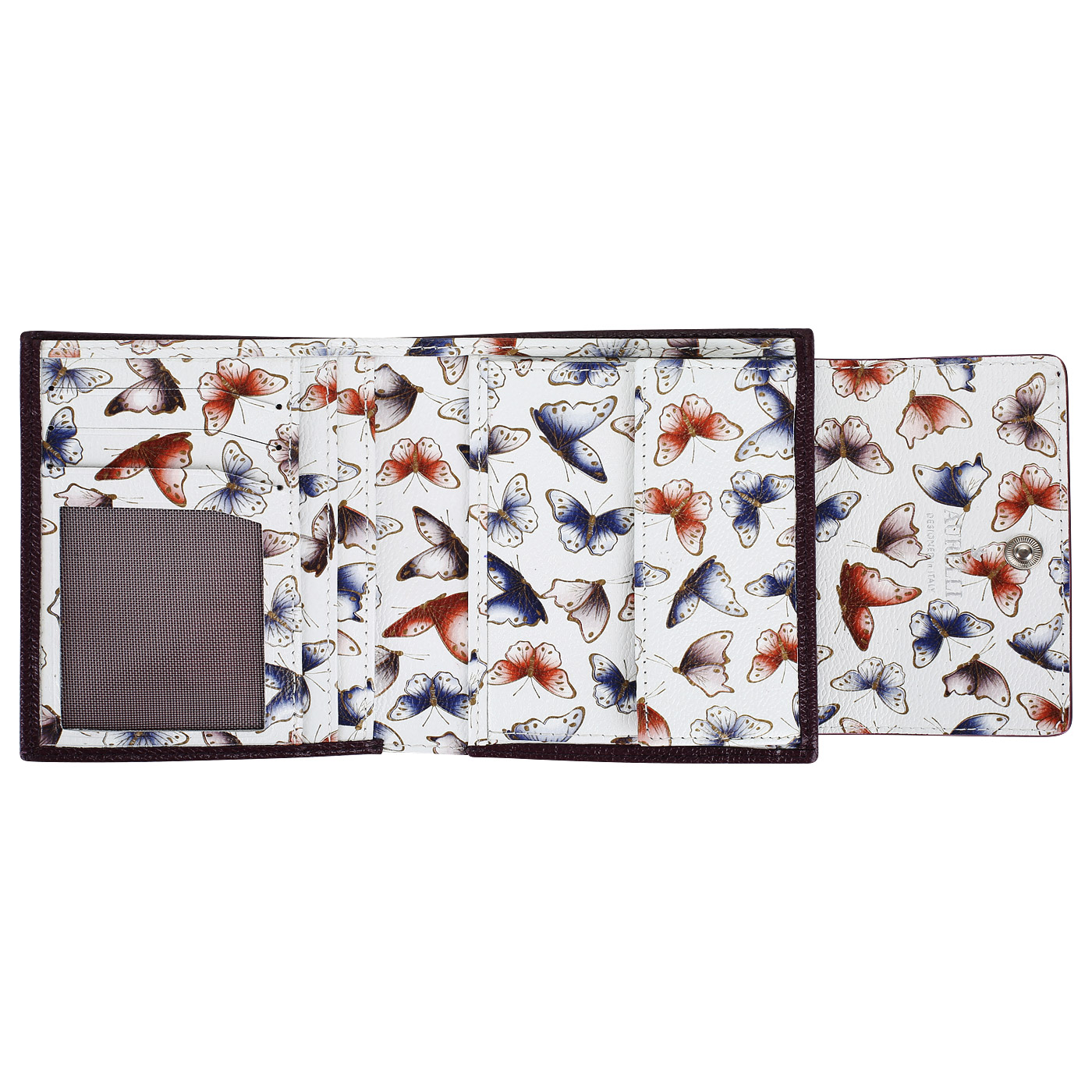 Кожаное компактное портмоне Aurelli Alma fantasia