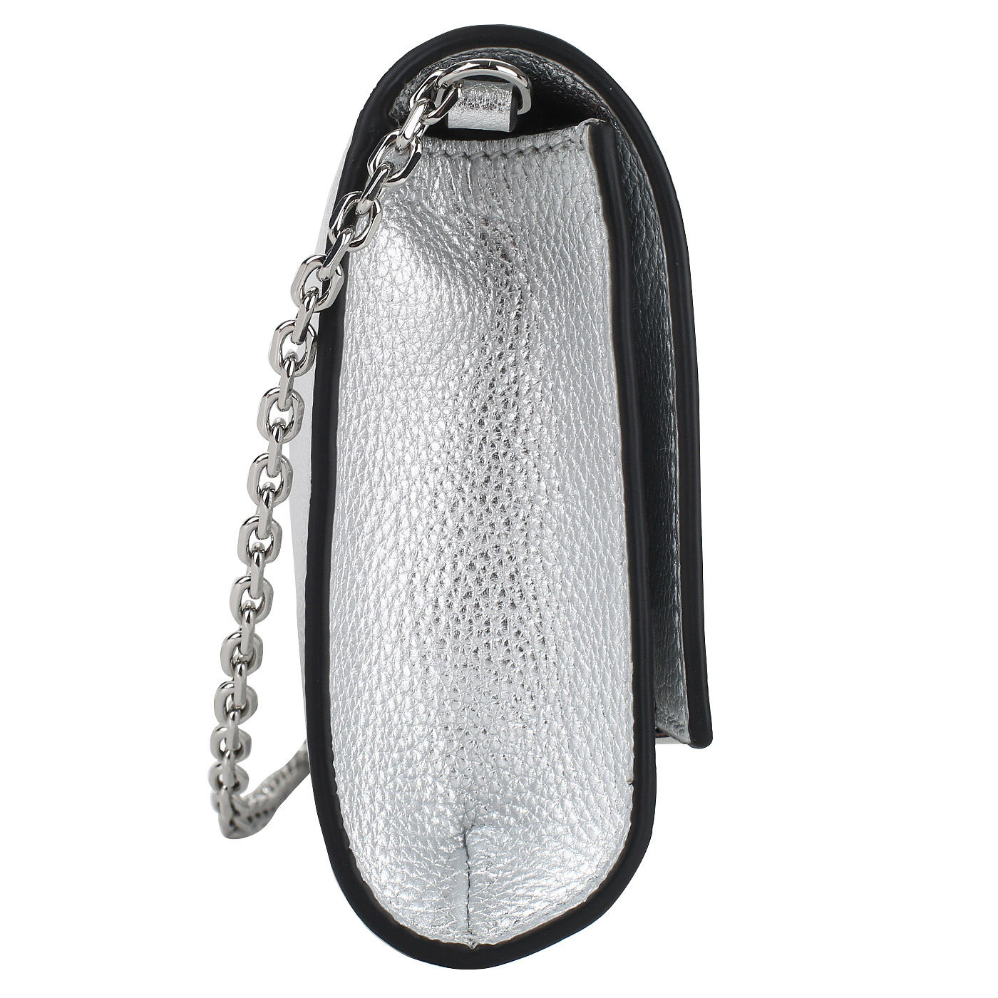 Серебристая сумочка с цепочкой Coccinelle Ara