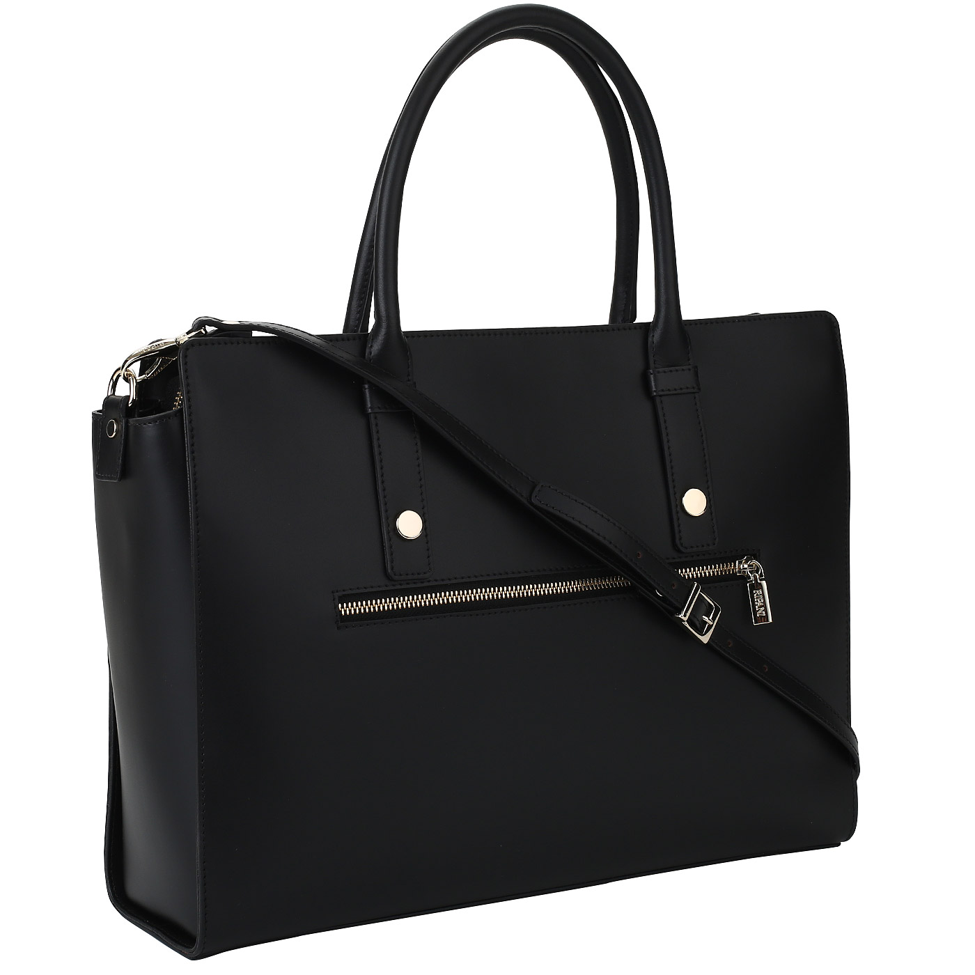 Деловая сумка из черной кожи Ripani Business