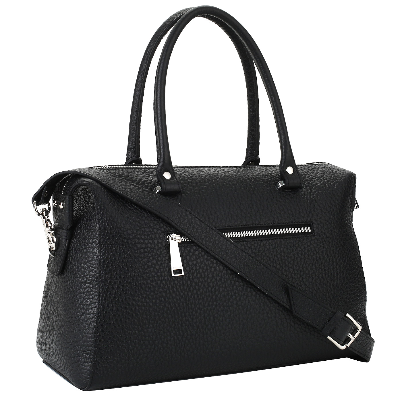 Черная сумка на молнии Chatte 