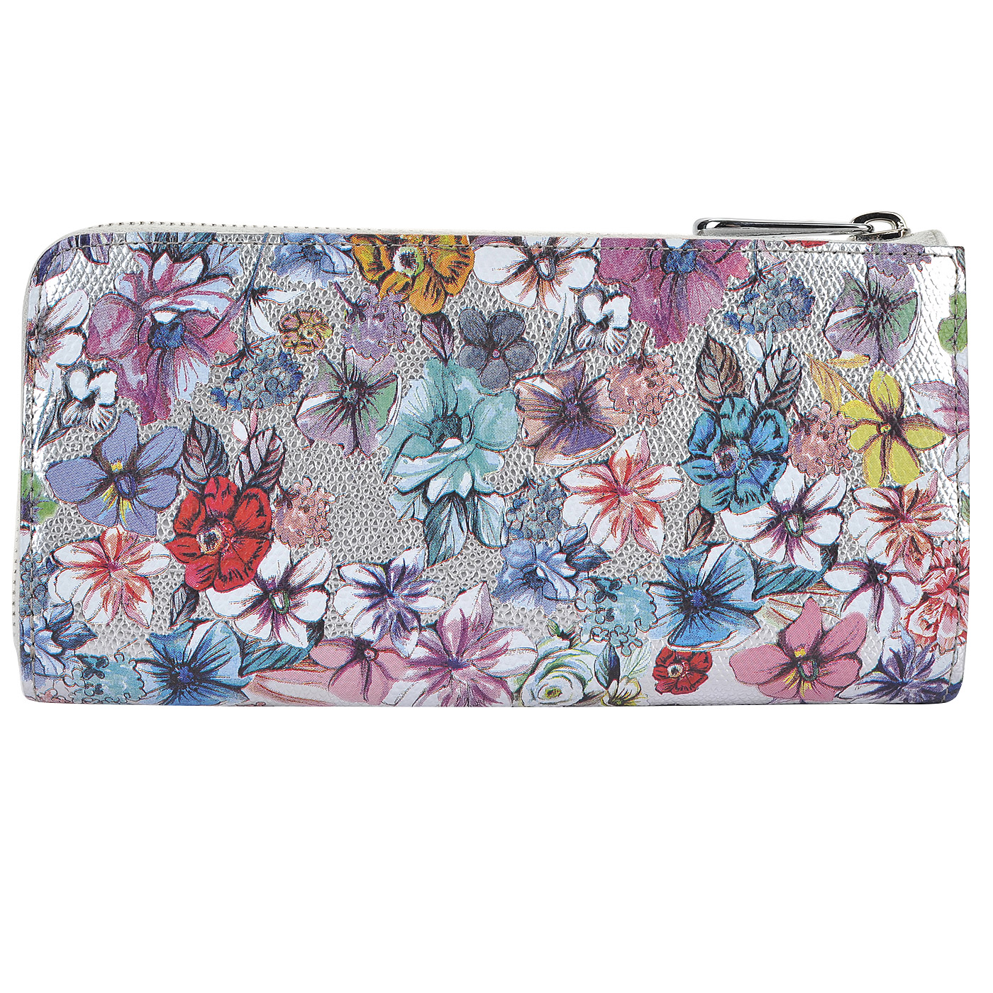 Женское кожаное портмоне с цветочным принтом Aurelli Luna fiore
