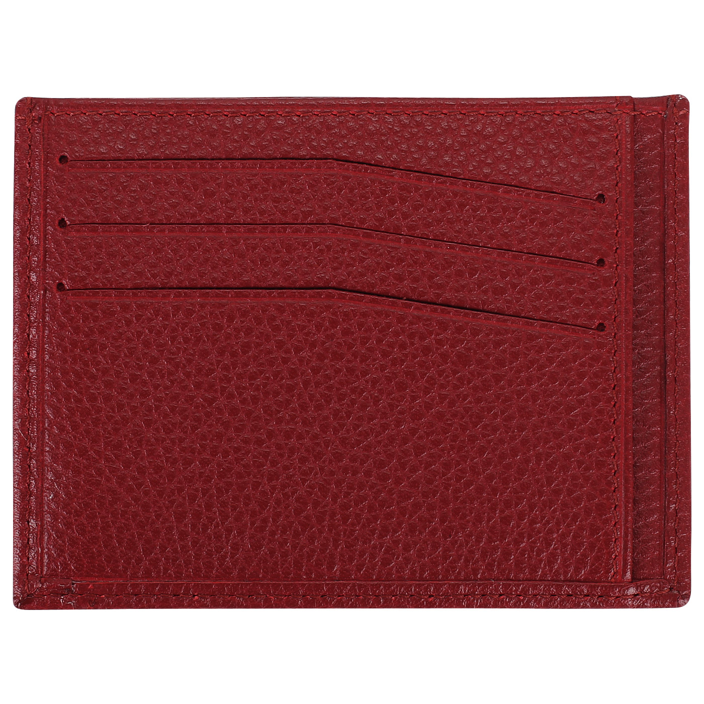 Красная кожаная визитница Aurelli Felicie