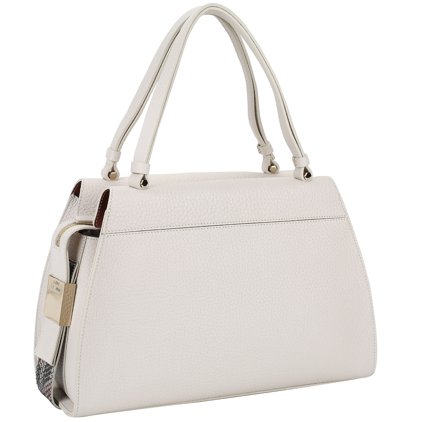 Женская сафьяновая сумка на двойной молнии Carlo Salvatelli Barone