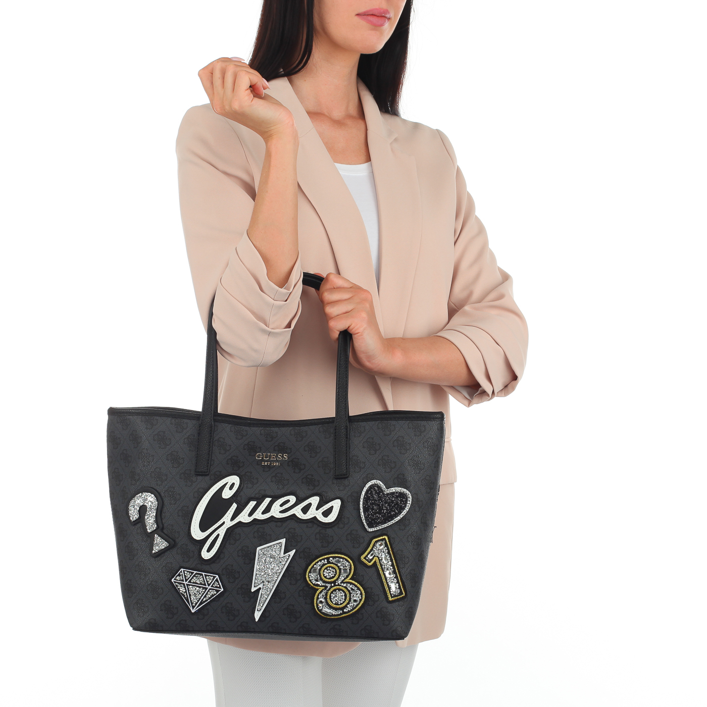 Сумка-шоппер с длинными ручками Guess Vikky