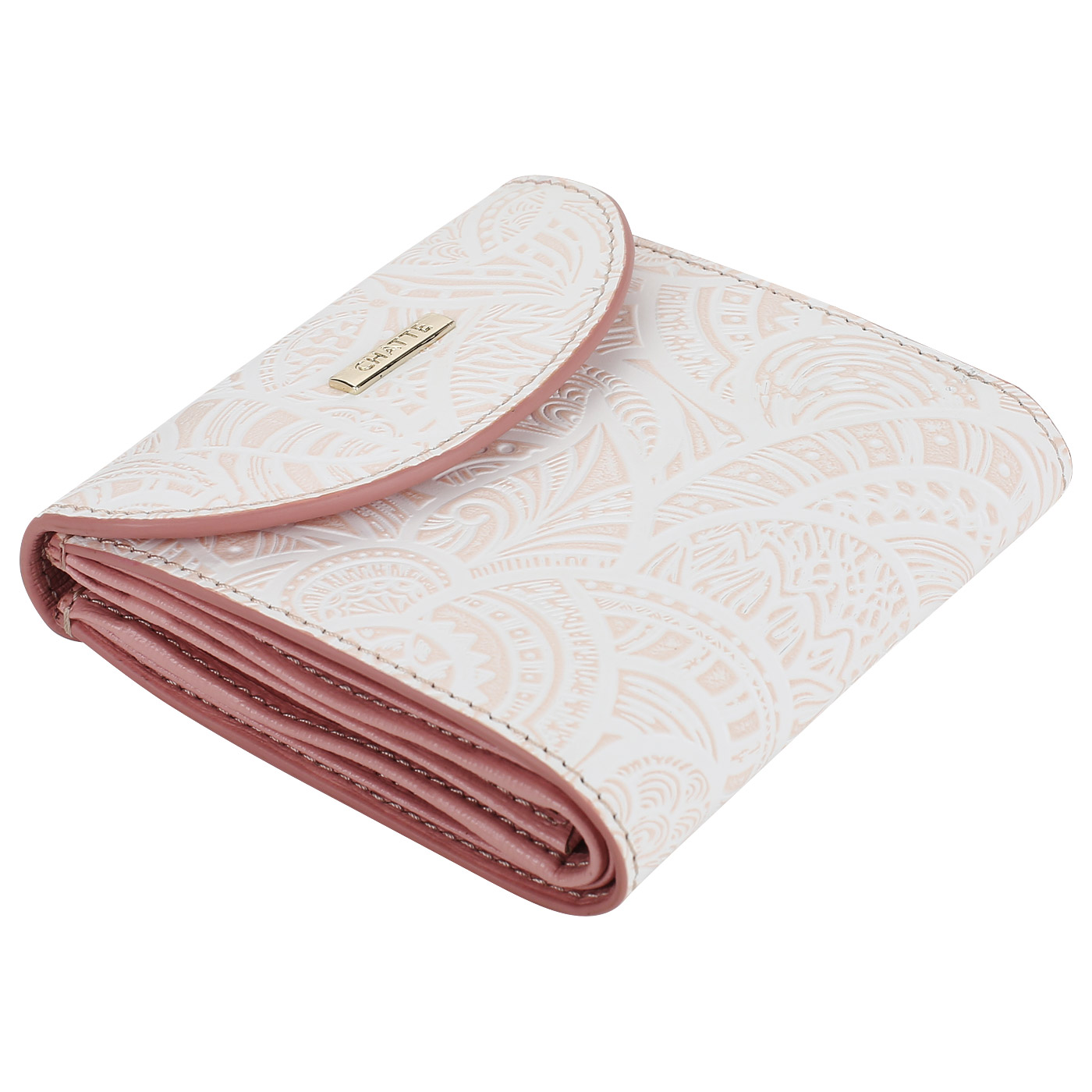 Кошелек с розовым тиснением Chatte Bloom