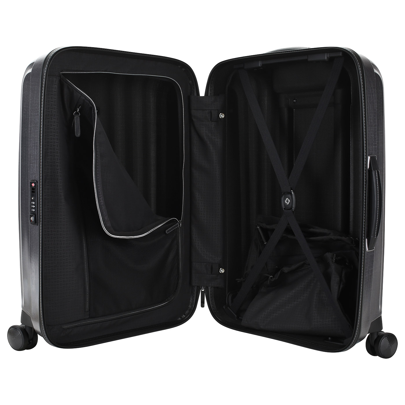 Чемодан средний M из материала Curv с кодовым замком Samsonite Lite-Cube Dlx