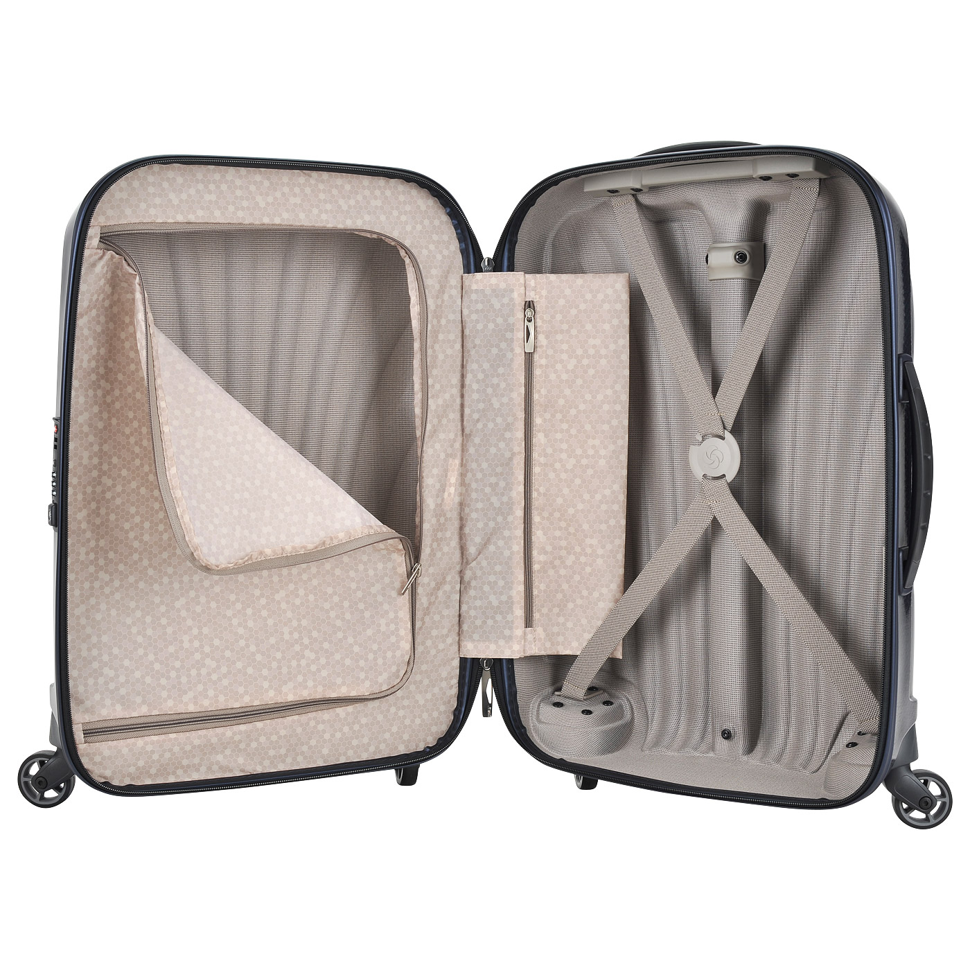 Чемодан для ручной клади из материала Curv с кодовым замком Samsonite Cosmolite