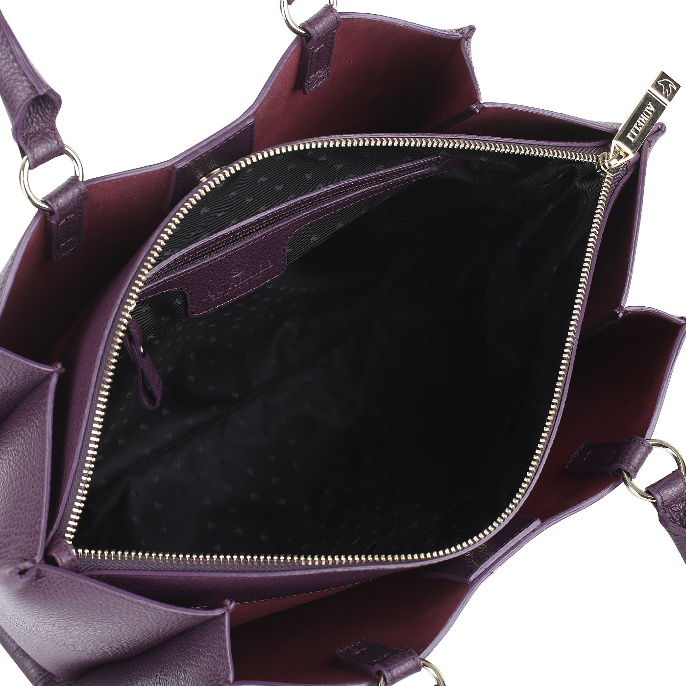 Кожаная сумка-трапеция Aurelli 