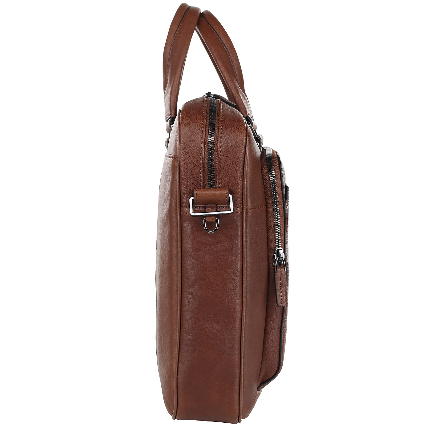 Вместительная мужская сумка из натуральной кожи Piquadro Black square