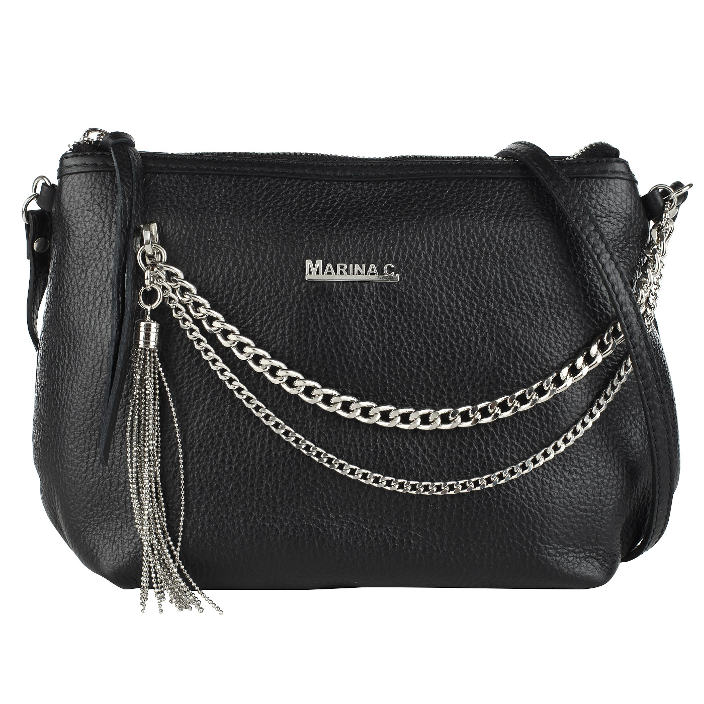 Marina Creazioni Маленькая кожаная сумка кросс-боди с брелоком