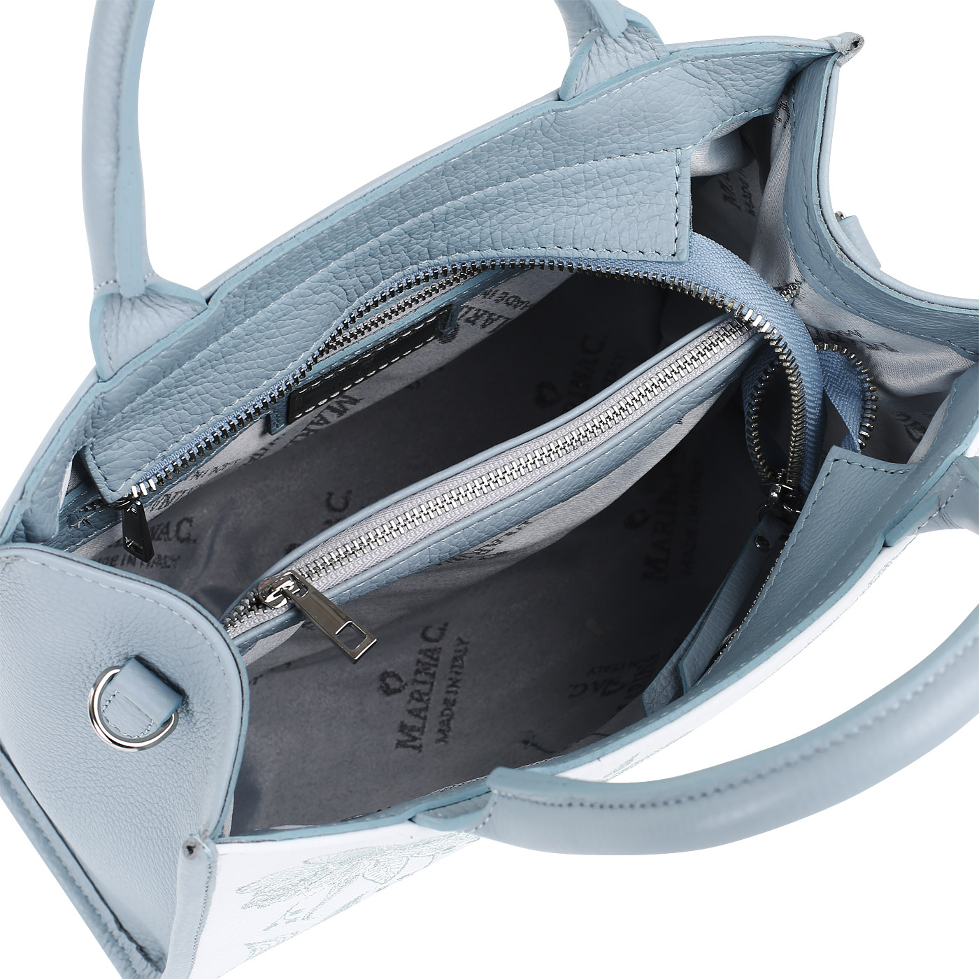 Кожаная сумка с вышивкой Marina Creazioni 