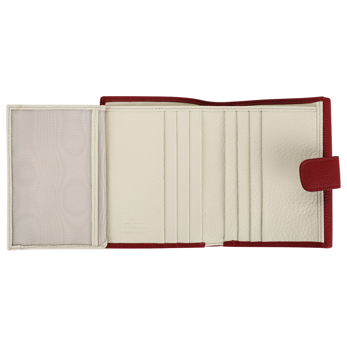 Красный кожаный кошелек Aurelli Felicie