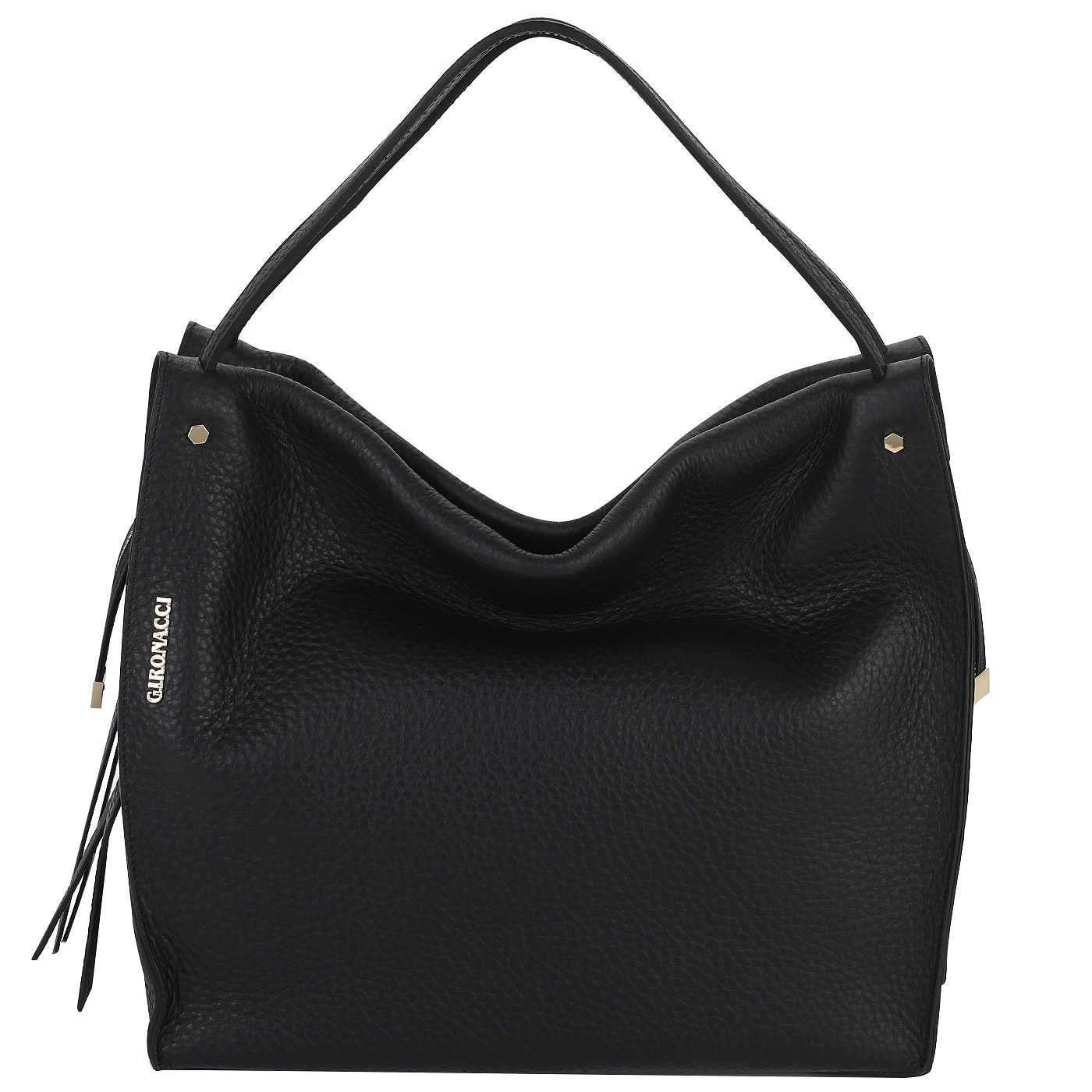 Gironacci Мягкая кожаная сумка на двойной молнии