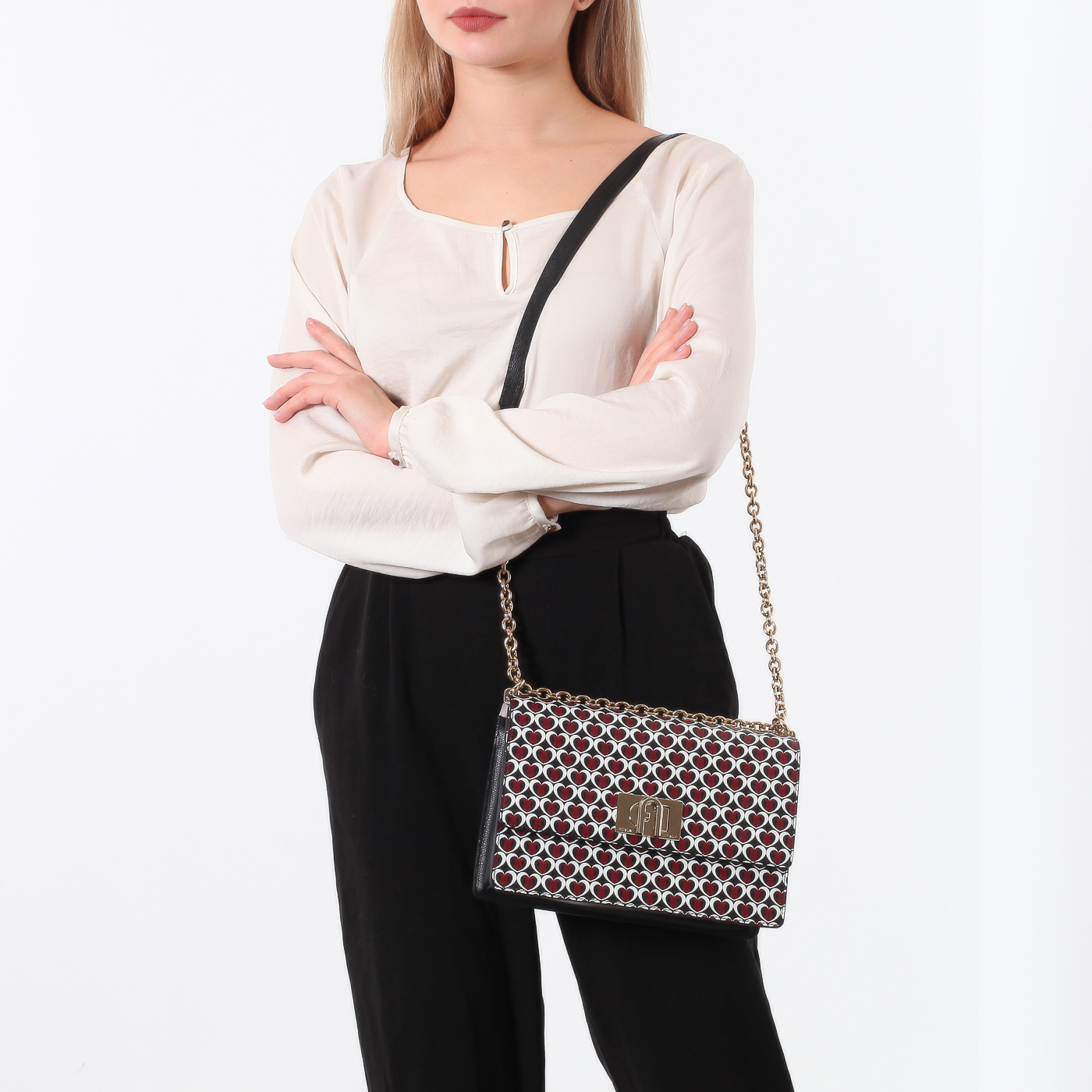 Кожаная сумка на цепочке Furla 1927