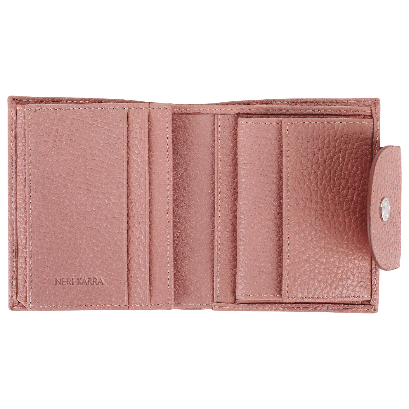 Коралловый кожаный кошелек Neri Karra 