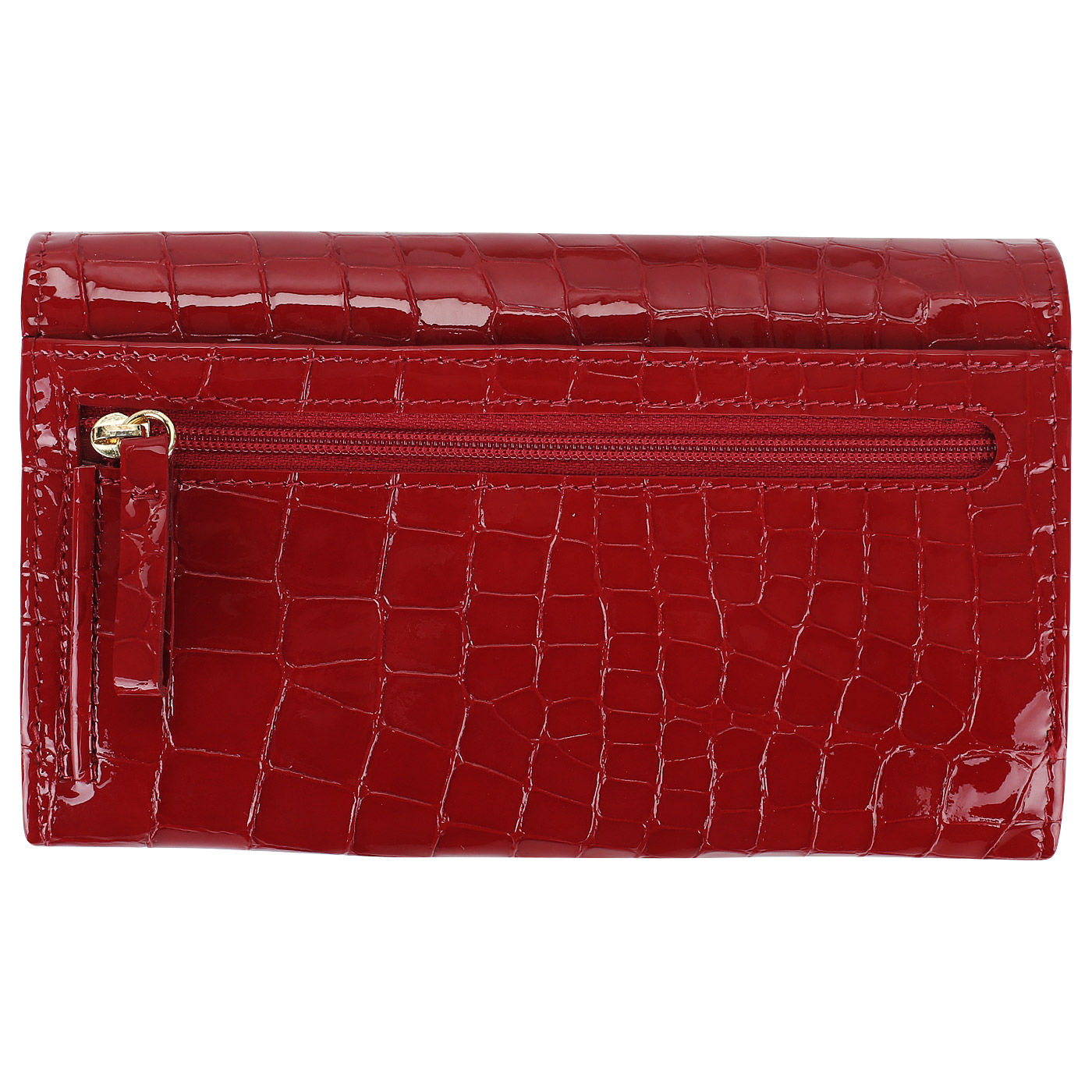 Красный кошелек на кнопке Braun Buffel Glanzcroko