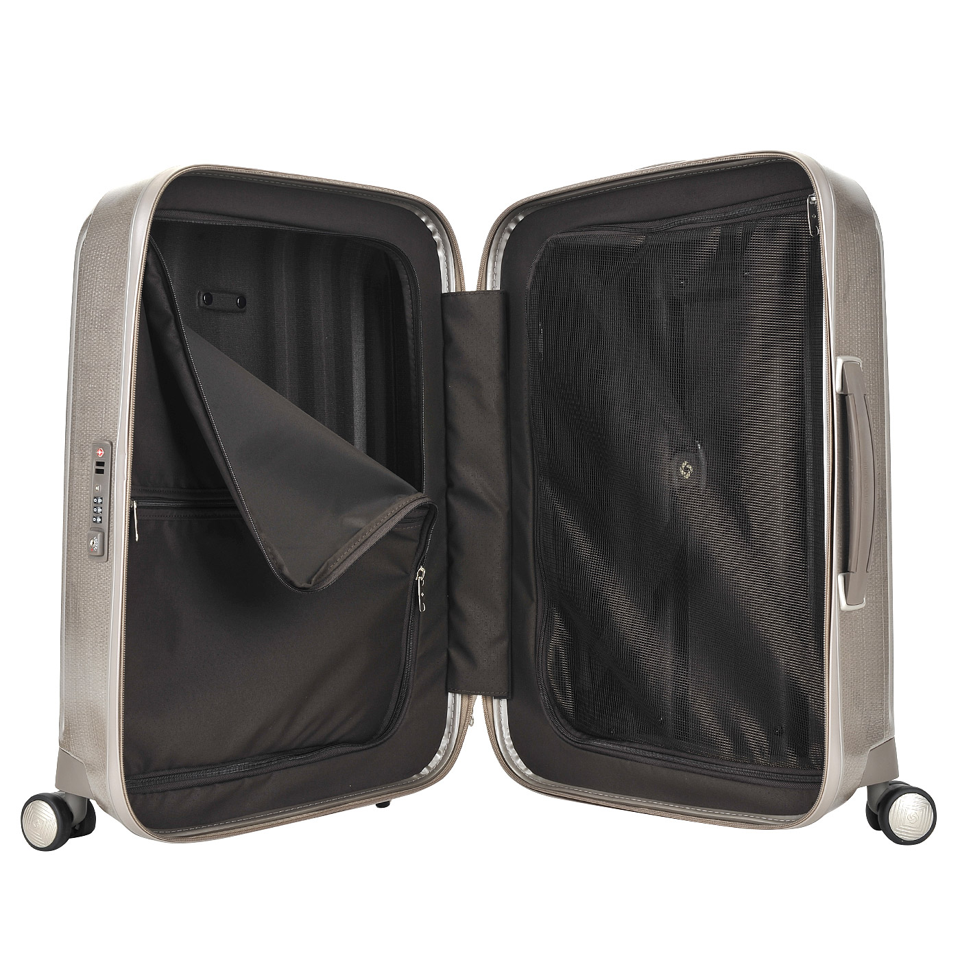 Чемодан маленький S из материала Curv с кодовым замком Samsonite Lite-Cube