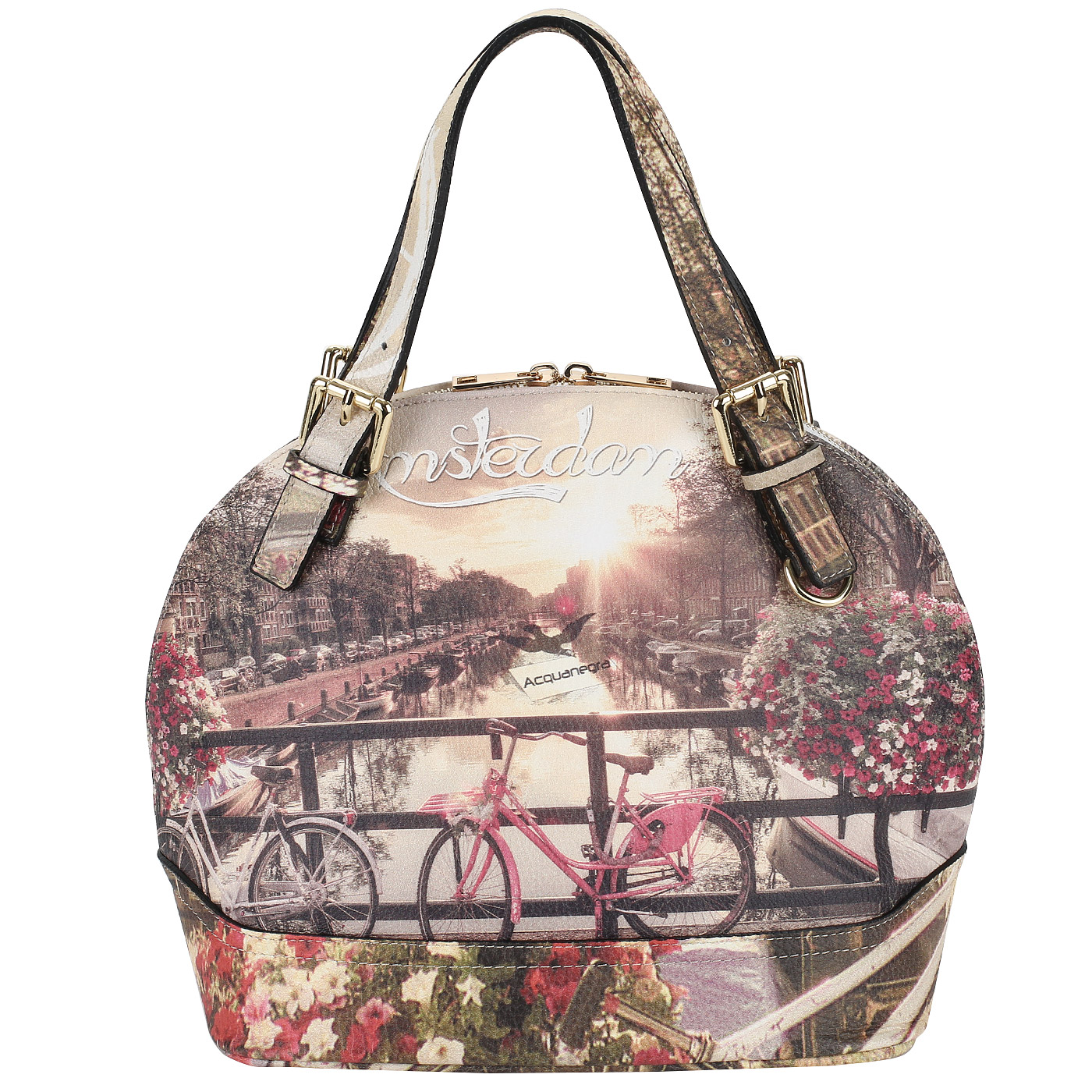 Acquanegra Кожаная сумка на двойной молнии