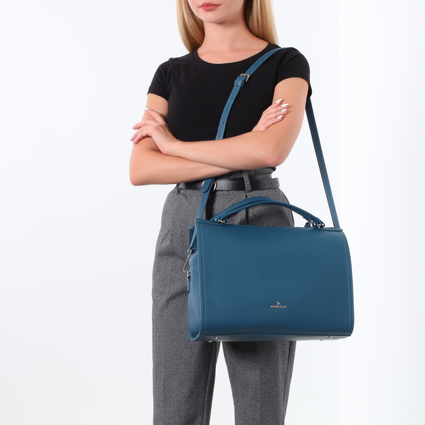 Сумка из мягкой зернистой кожи Aurelli 