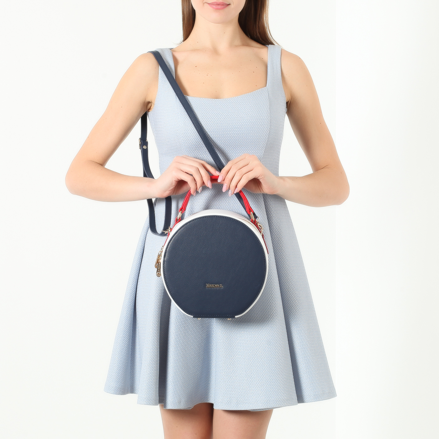 Круглая сумка с плечевым ремешком Marina Creazioni 