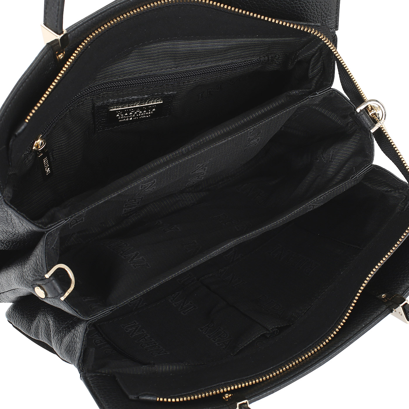 Мягкая сумка из кожи и замши Ripani Vanilla