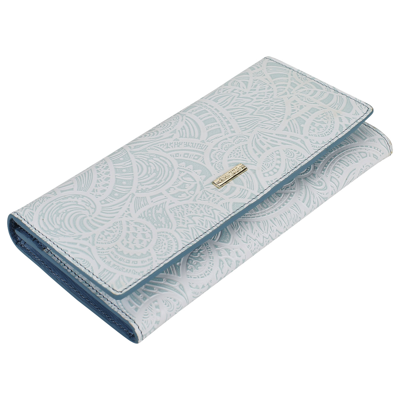 Тисненый кошелек на кнопке Chatte Bloom